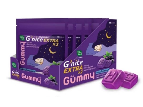 Жевательные мармеладки для сна Handy Herb G'nite Extra X2 – усиленная формула с мелиссой и рейши, коробка 6 саше
