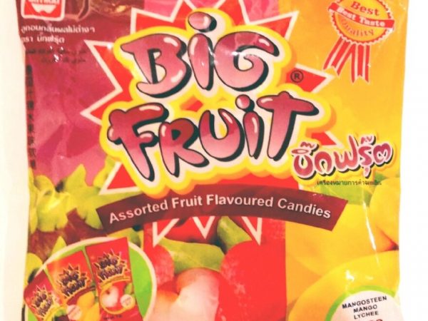 Жевательные тайские конфеты ассорти, с соком Мангостин, Манго, Личи, MitMai Assorted Fruit Candies,110 гр.