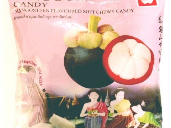 Жевательные тайские конфеты с соком Мангостин, MitMai Mangosteen Fruit Candy, 110гр., Таиланд