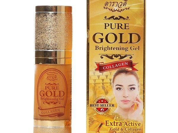 Золотой Коллаген для кожи лица и шеи Darawadee Pure Gold Brightening Gel Collagen Extra Active, 30 мл., Таиланд