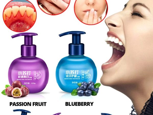 Зубная паста отбеливающая без фтора Маракуйя, Черника Baking Soda Toothpaste 220 гр. ( в ассортименте)