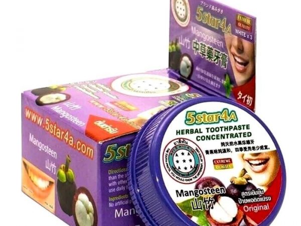 Зубная паста отбеливающая, концентрированная Herbal Toothpaste Concentrated Mangosteen 5Star4A, 25 гр, Таиланд