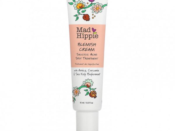 Mad Hippie, Blemish Cream, средство от пятен от акне, салициловый, 15 мл (0,5 жидк. Унции)