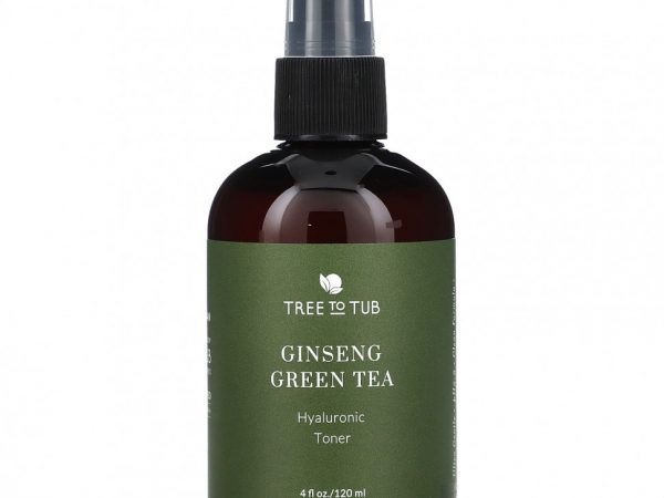 Tree To Tub, Увлажняющий тоник для лица без спирта, гамамелис, розовая вода, зеленый чай, для сухой и чувствительной кожи, 120 мл (4 жидк. Унции)