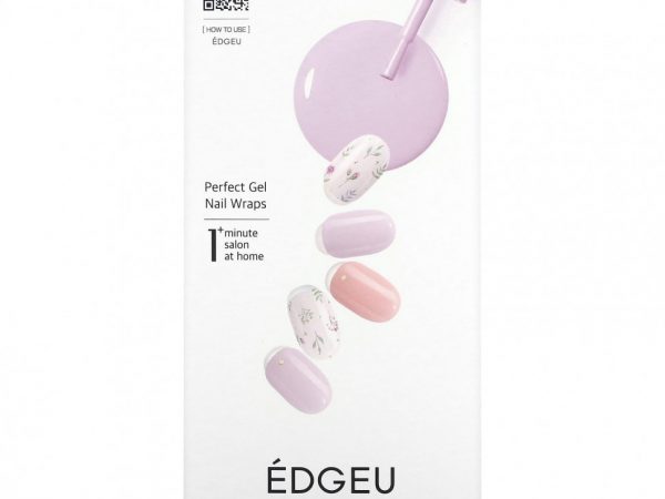 Edgeu, Perfect Gel Nail Wraps, ENT314, Cottagecore, набор из 16 полосок