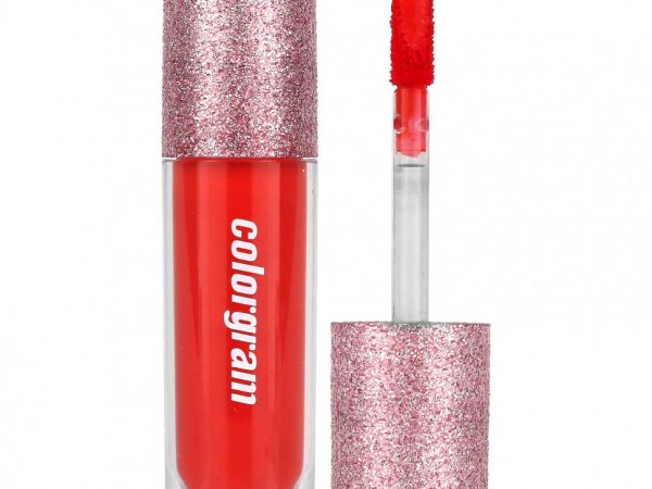 Colorgram, Thunderbolt Tint Lacquer, 06 Pretty Tok, насыщенный и яркий коралловый, 4,5 г (0,15 унции)