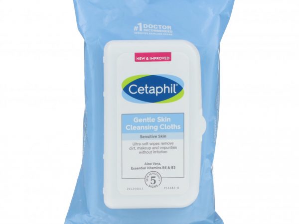 Cetaphil, Деликатные очищающие салфетки, для чувствительной кожи, без отдушек, 25 предварительно увлажненных салфеток