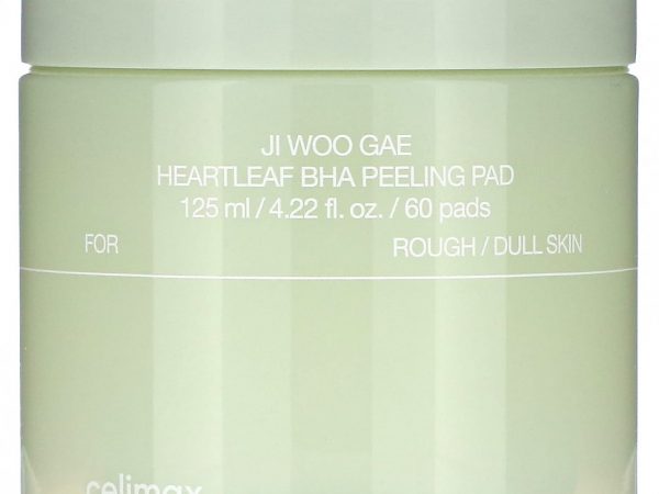 Celimax, Пилинг-пилинг Ji Woo GAE Heartleaf BHA, 60 салфеток, 125 мл (4,22 мл)