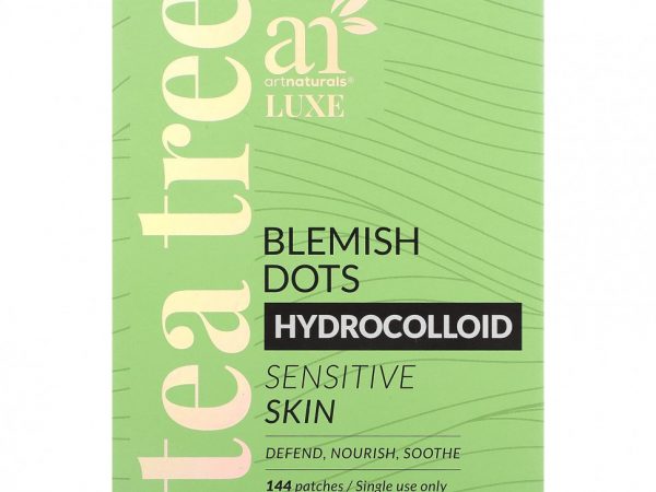 artnaturals, Luxe, Hydrocolloid Blemish Dots, чайное дерево, для чувствительной кожи, 144 патча