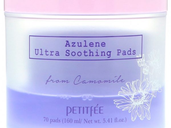 Petitfee, Ультра-успокаивающие подушечки с азуленом, 70 подушечек