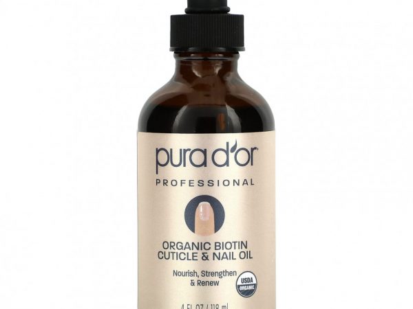 Pura D'or, Professional, масло для кутикулы и ногтей с органическим биотином, 118 мл (4 жидк. Унции)