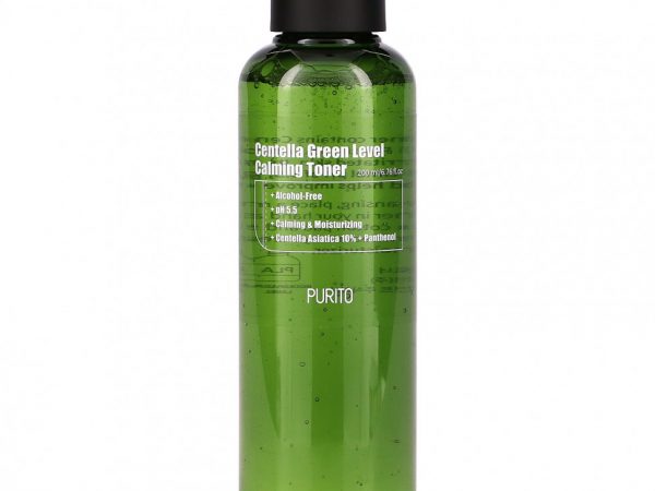 Purito, Успокаивающий тоник Centella Green Level, без спирта, 200 мл (6,76 жидк. Унции)