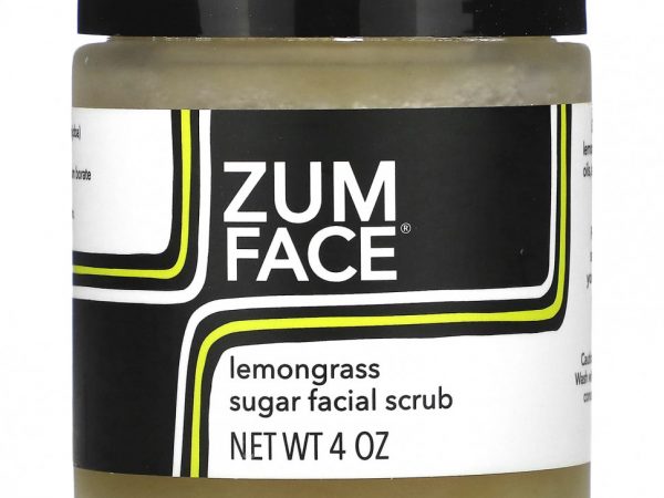 ZUM, Zum Face, сахарный скраб для лица, лемонграсс, 4 унции