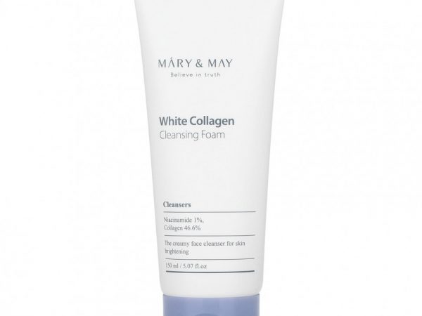 Mary&May, White Collagen, очищающая пенка, 150 мл (5,07 жидк. Унции)