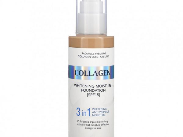 Enough, Collagen, отбеливающая увлажняющая основа, SPF 15, № 21, 100 мл (3,38 жидк. Унции)