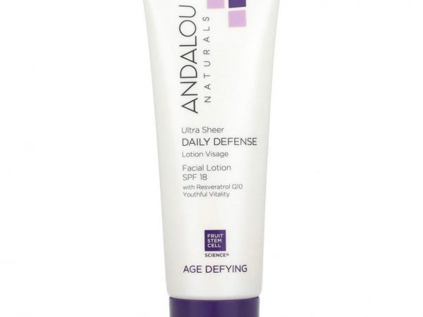 Andalou Naturals, SPF 18, Лосьон для лица, сверхпрозрачная дневная защита с антивозрастным действием, 80 мл (2,7 жидк. унции)
