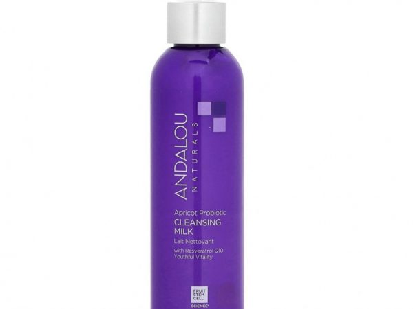 Andalou Naturals, очищающее молочко с абрикосовыми пробиотиками, антивозрастное, 178 мл (6 жидк. унций)