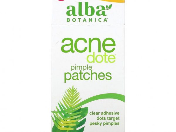 Alba Botanica, Патчи от прыщей от акнедотов, 40 гидроколлоидных патчей для одноразового использования