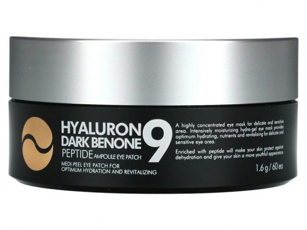Medi-Peel, Hyaluron Dark Benone 9, пептидные ампульные патчи для глаз, 60 патчей