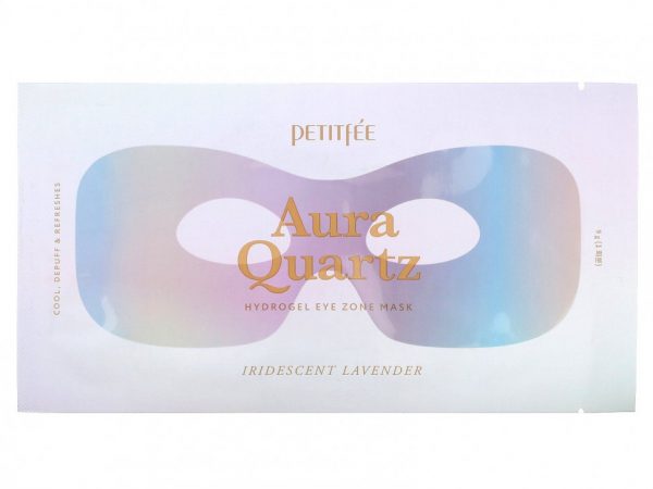 Petitfee, Aura Quartz, гидрогелевая маска для зоны вокруг глаз, радужная лаванда, 1 маска, 9 г