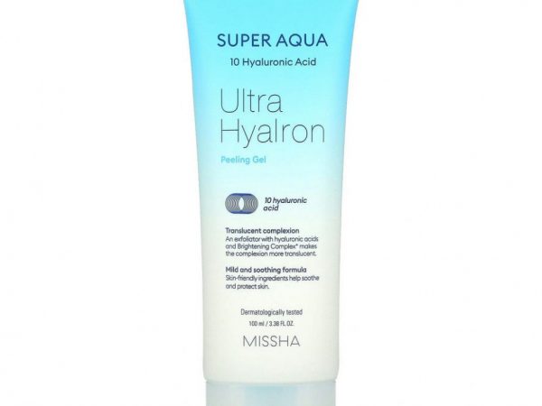 Missha, Super Aqua, Ultra Hyalron, гель-пилинг с гиалуроновой кислотой, 100 мл (3,38 жидк. унций)