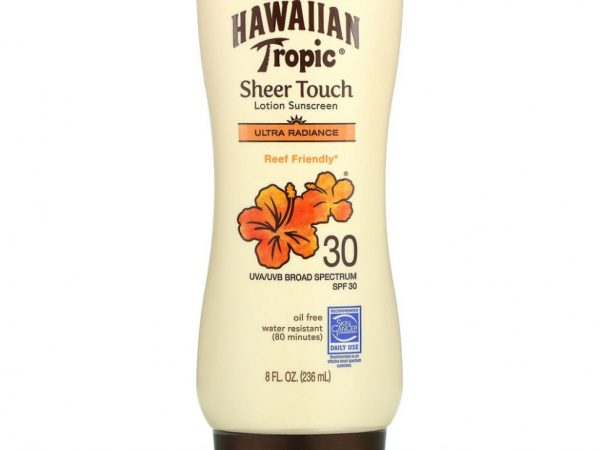 Hawaiian Tropic, Sheer Touch, Ultra Radiance, солнцезащитный лосьон с SPF 30, 236 мл