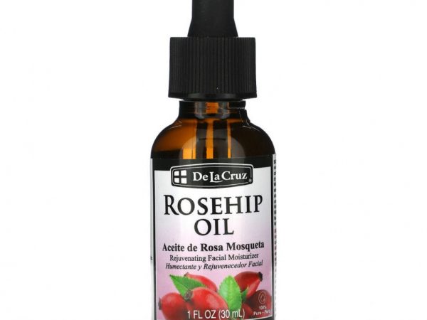 De La Cruz, Rosehip Oil, 100% Pure, Rejuvenating Facial Moisturizer, 1 fl oz (30 ml)