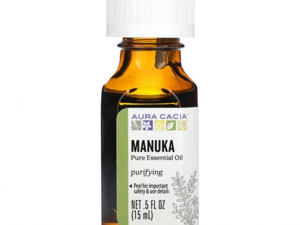 Aura Cacia, Чистое эфирное масло манука, 15 мл (0,5 жидк. Унции)