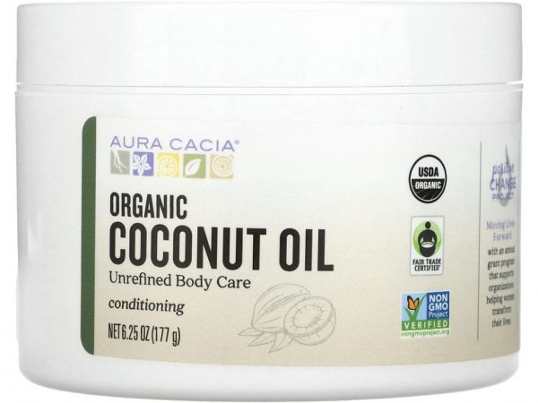 Aura Cacia, Органическое кокосовое масло, 177 г (6,25 унции)
