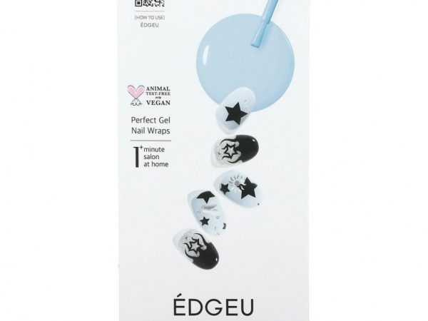 Edgeu, Perfect Gel Nail Wraps, ENA446, Rock Chic Neon Glow, набор из 16 полосок