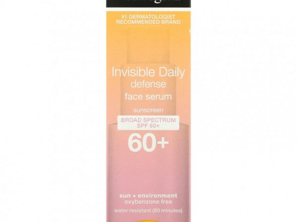 Neutrogena, солнцезащитная сыворотка, ежедневная невидимая защита, SPF 60+, 50 мл (1,7 жидк. унции)