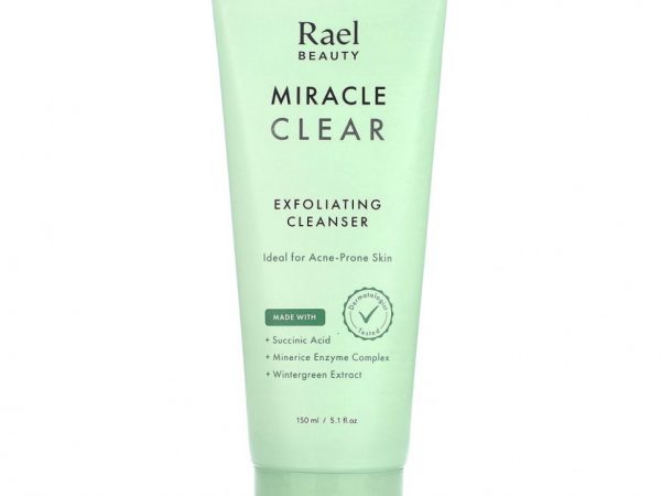 Rael, Inc., Beauty, Miracle Clear, отшелушивающее очищающее средство, 150 мл (5,1 жидк. Унции)