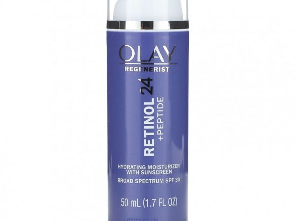 Olay, Regenerist, ретинол 24 + пептид, увлажняющее увлажняющее средство с солнцезащитным кремом, SPF 30, 50 мл (1,7 жидк. Унции)