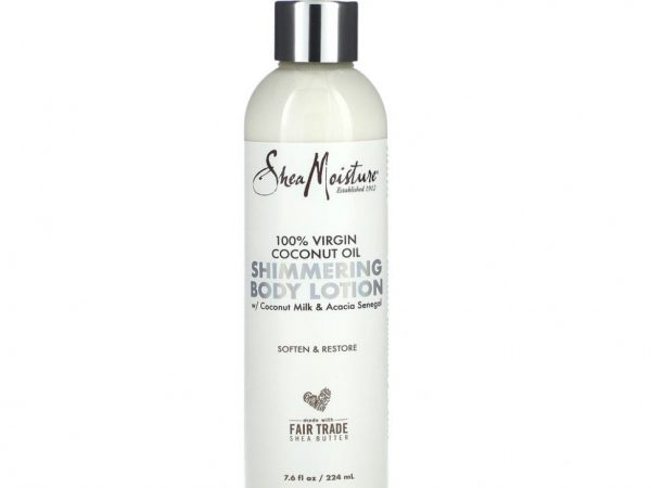 SheaMoisture, 100% кокосовое масло первого отжима, сияющий лосьон для тела, 224 мл (7,6 жидк. Унции)