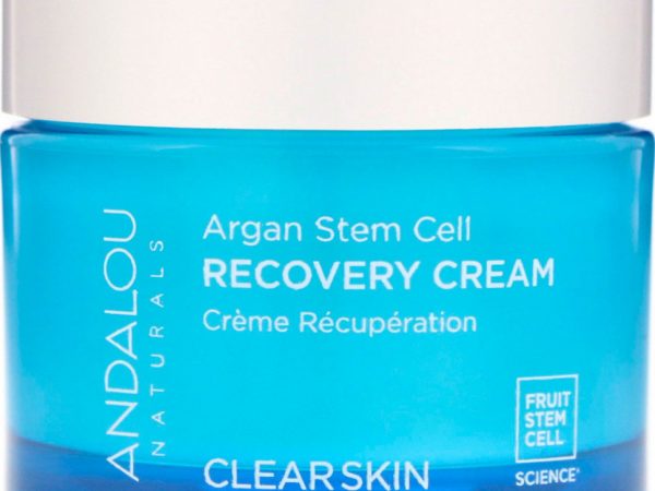 Andalou Naturals, Восстанавливающий крем со стволовыми клетками аргании, очистка кожи, 50 мл (1,7 жидкой унции)