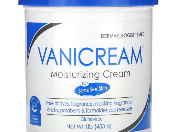 Vanicream, Увлажняющий крем, для сухой, раздраженной или чувствительной кожи, 453 г (1 фунт)