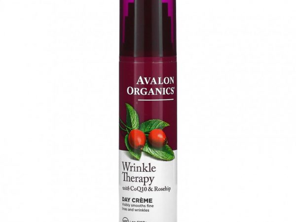Avalon Organics, Средство против морщин с коэнзимом Q10 и шиповником, дневной крем, 50 г (1,75 унции)