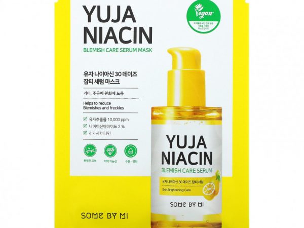 Some By Mi, Yuja Niacin, Blemish Care Serum Mask, 10 Sheets, 0.88 oz (25 g) Each