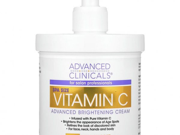 Advanced Clinicals, осветляющий крем с витамином С, улучшенная формула, 454 г (16 унций)
