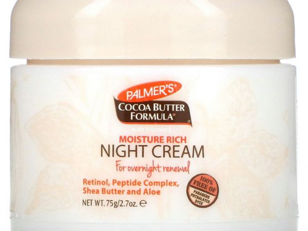 Palmer's, Формула с маслом какао, увлажняющий ночной крем, 2,7 унции (75 г)