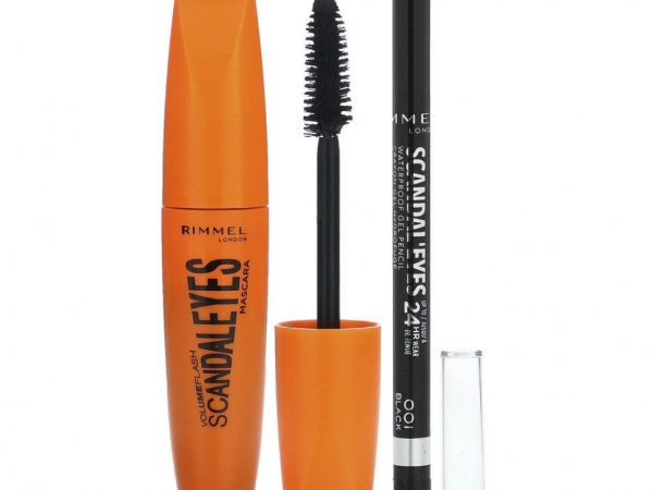 Rimmel London, Тушь для ресниц Scandaleyes с водостойким лайнером Kohl Kajal, 003 Extreme Black, набор из 2 предметов