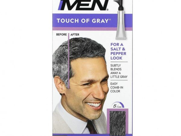 Just for Men, Мужская краска для волос с гребешком Touch of Gray, оттенок черный T-55, 40 г
