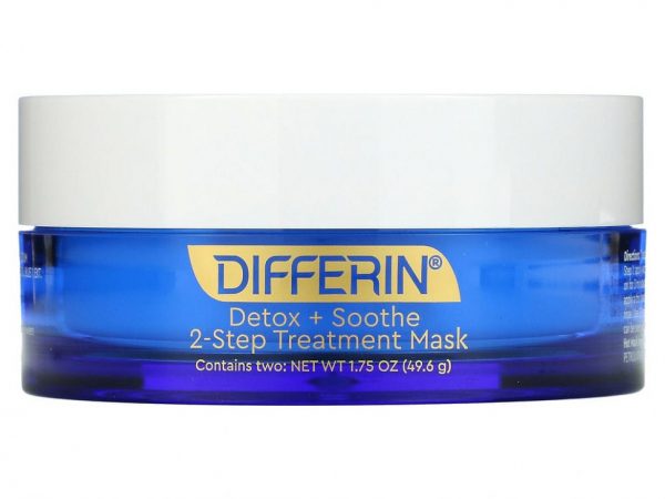 Differin, Detox + Soothe, 2-Step Beauty Treatment Mask, 1.75 oz (49.6 g)