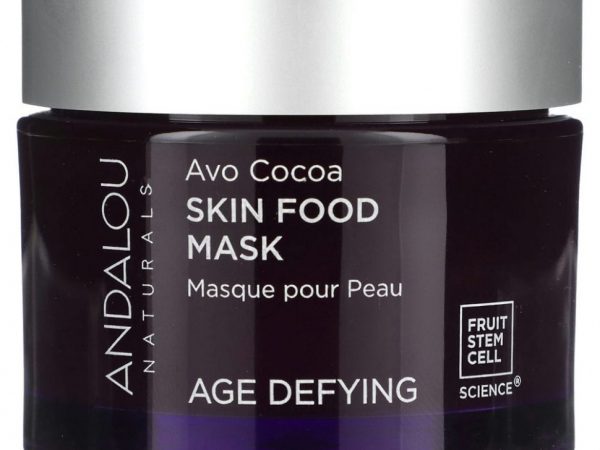 Andalou Naturals, Skin Food, маска с авокадо и какао против старения, 50 г (1,7 унции)