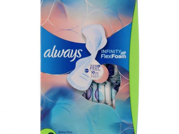 Always, Infinity Flex Foam with Flexi-Wings, размер 2, для впитывания увеличенного количества жидкости, без запаха, 32 прокладки