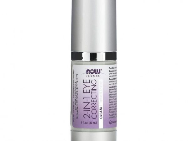 NOW Foods, Solutions, корректирующий крем для век 2 в 1, 30 мл (1 жидкая унция)