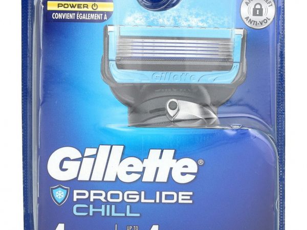 Gillette, Сменные кассеты для бритья Fusion5 Proshield, Chill, 4 кассеты