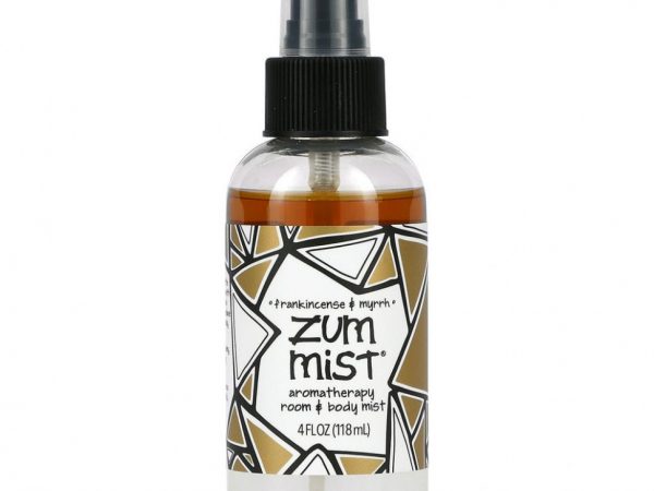 ZUM, Zum Mist, ароматерапевтический спрей для комнаты и тела, Frankincense & Myrrh (ладан и мирра), 118 мл (4 жидк. унции)