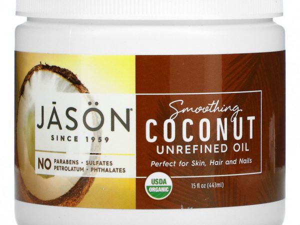 Jason Natural, Smoothing Coconut, нерафинированное масло, 443 мл (15 жидк. Унций)