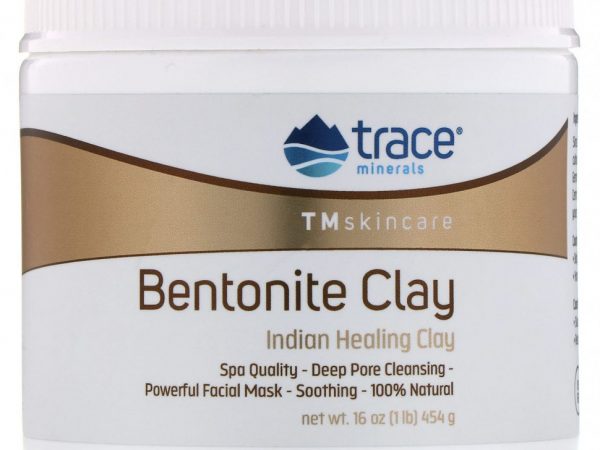 Trace Minerals ®, Бентонитовая глина, индийская лечебная глина, 454 г